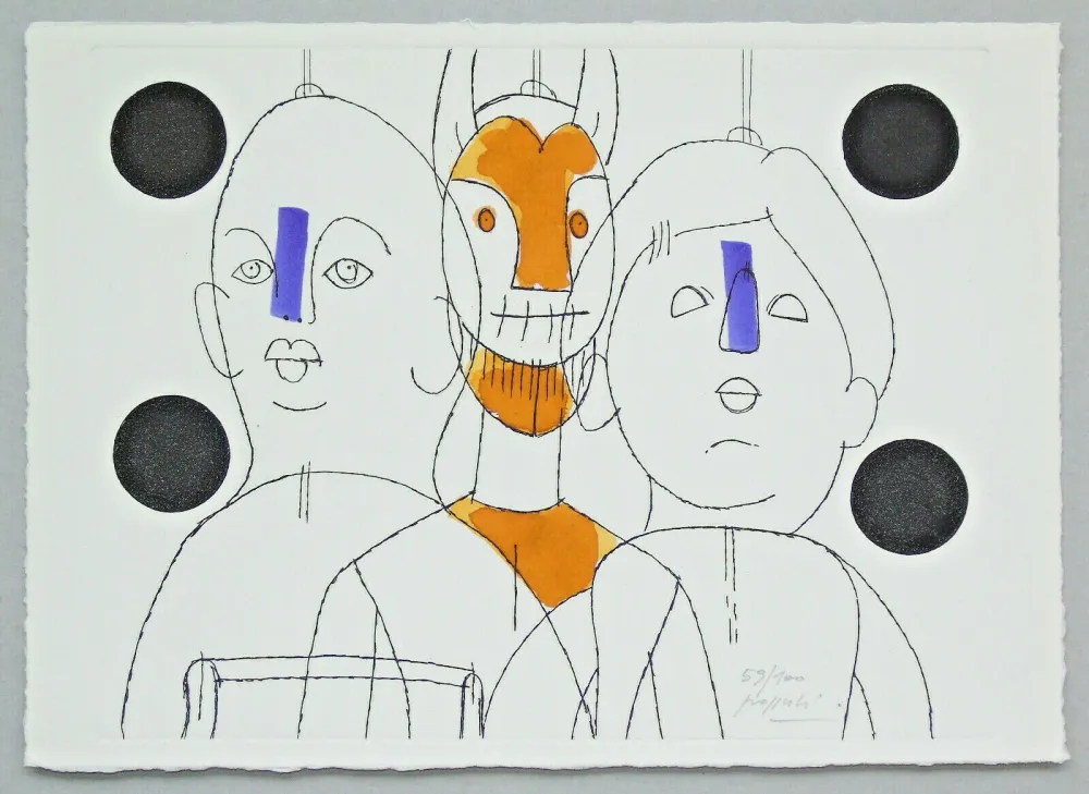 彫版 Pozzati - Il pittore è il burattinaio