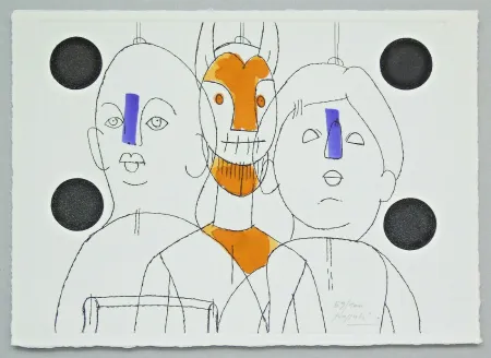 彫版 Pozzati - Il pittore è il burattinaio