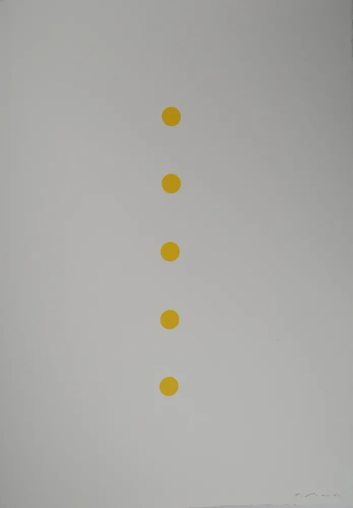 リトグラフ Prantl - Alignement Jaune 