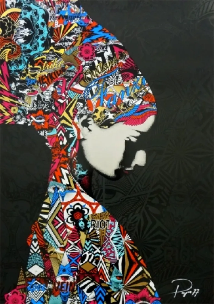 シルクスクリーン Prefab77 - Oulandos D'amour - Black/Blue