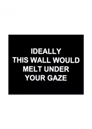 彫版 Prouvost  - Ideally this wall would melt under your gaze