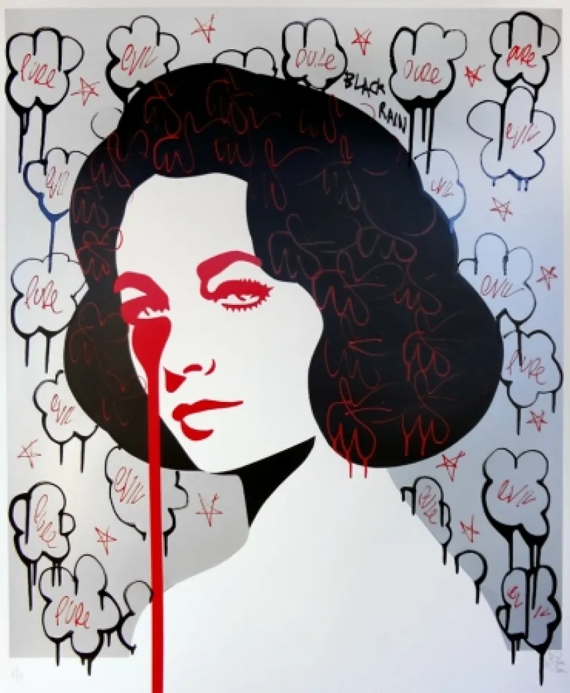 シルクスクリーン Pure Evil - Eddie Fisher's nightmare (silver popcorn)