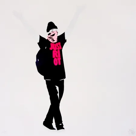 シルクスクリーン Pure Evil - Just Riot (Flouro pink)