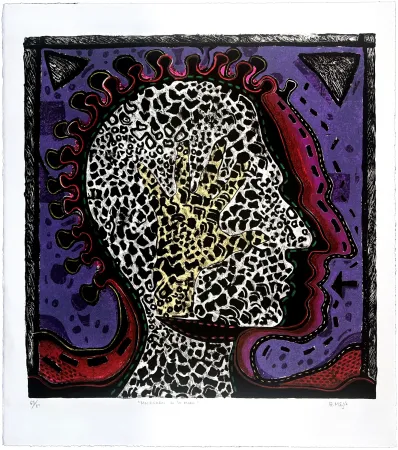 リトグラフ Radhamès - Mas+caras de la mano