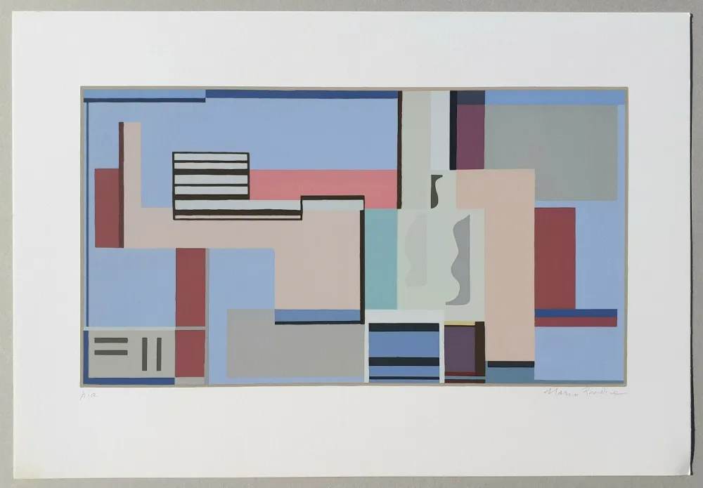 シルクスクリーン Radice - Composizione Tav. 1