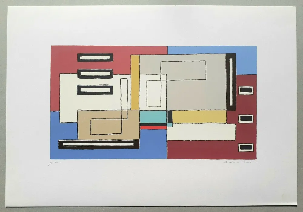 シルクスクリーン Radice - Composizione Tav. 10