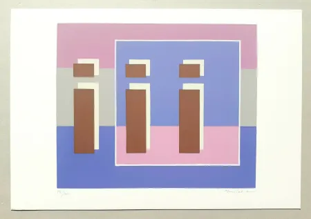 シルクスクリーン Radice - Composizione Tav. 5