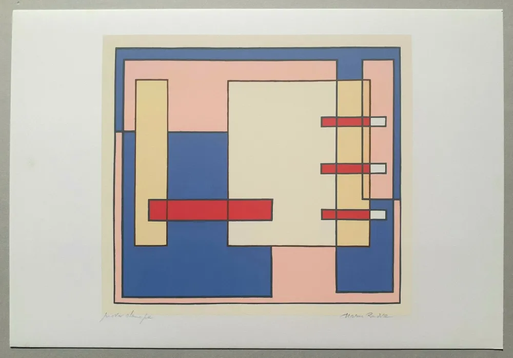 シルクスクリーン Radice - Composizione Tav. 6