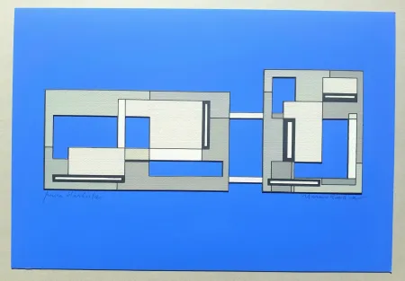シルクスクリーン Radice - Composizione Tav. 7