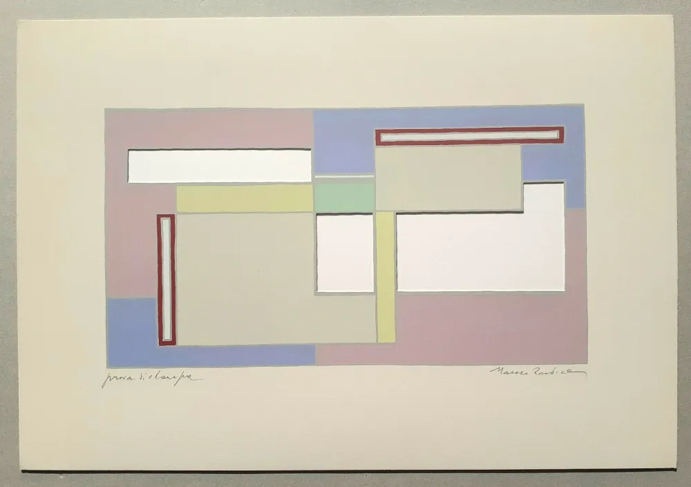 シルクスクリーン Radice - Composizione Tav. 8