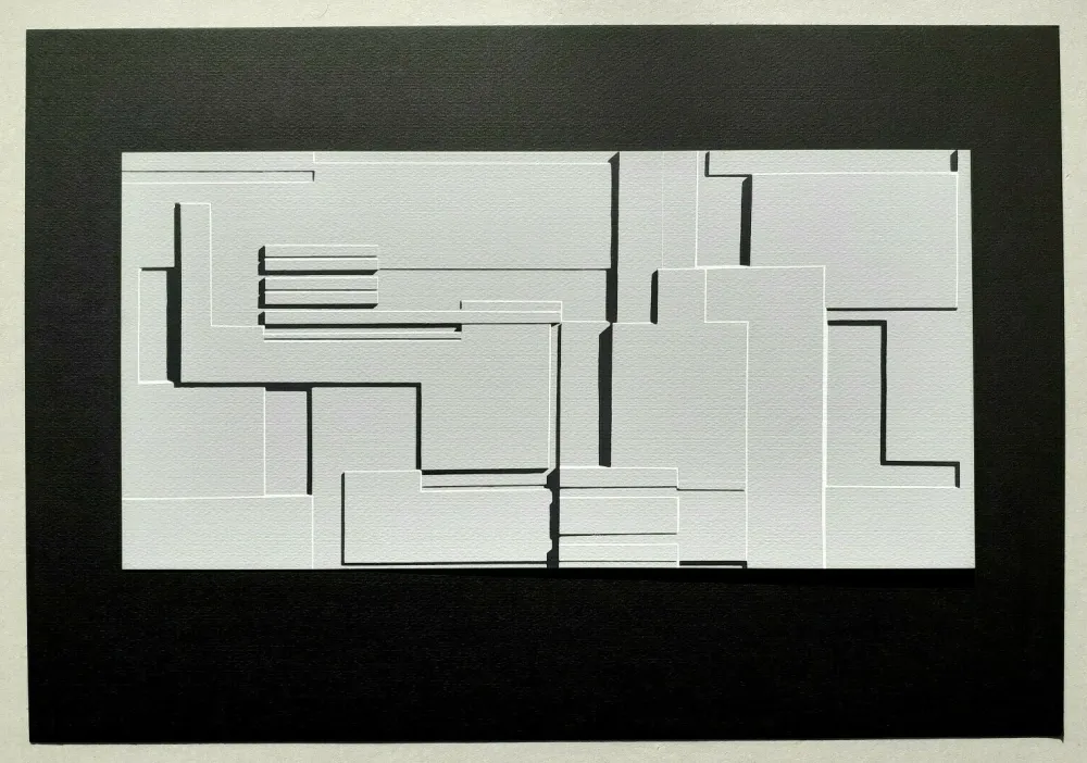 シルクスクリーン Radice - Composizione Tav. 9