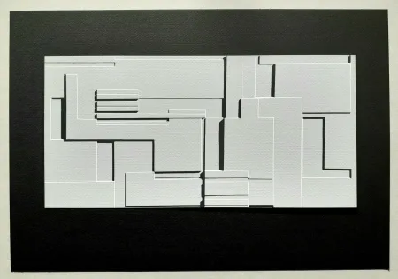 シルクスクリーン Radice - Composizione Tav. 9