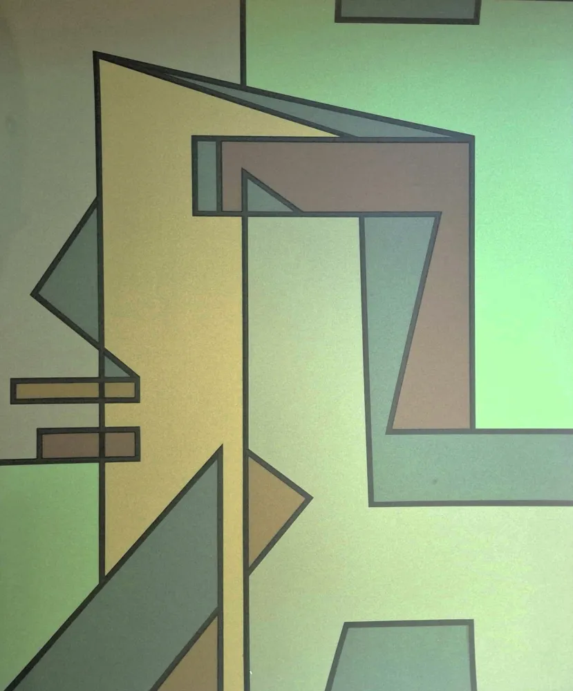 リトグラフ Radice - Composizione Verde