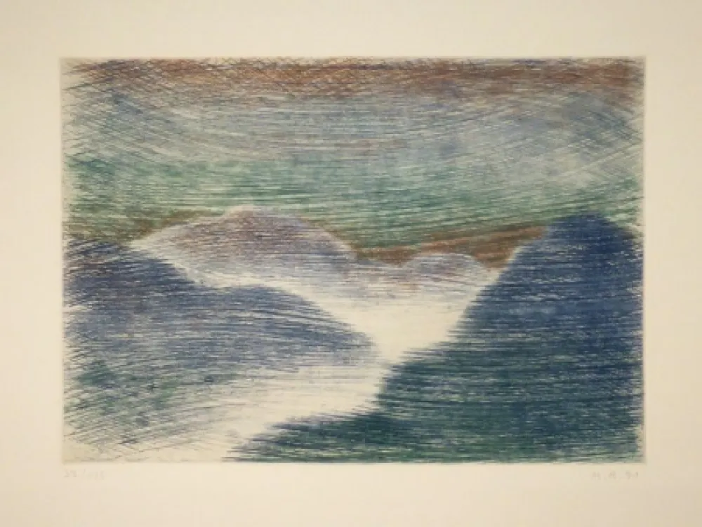 エッチング Raetz - Berglandschaft