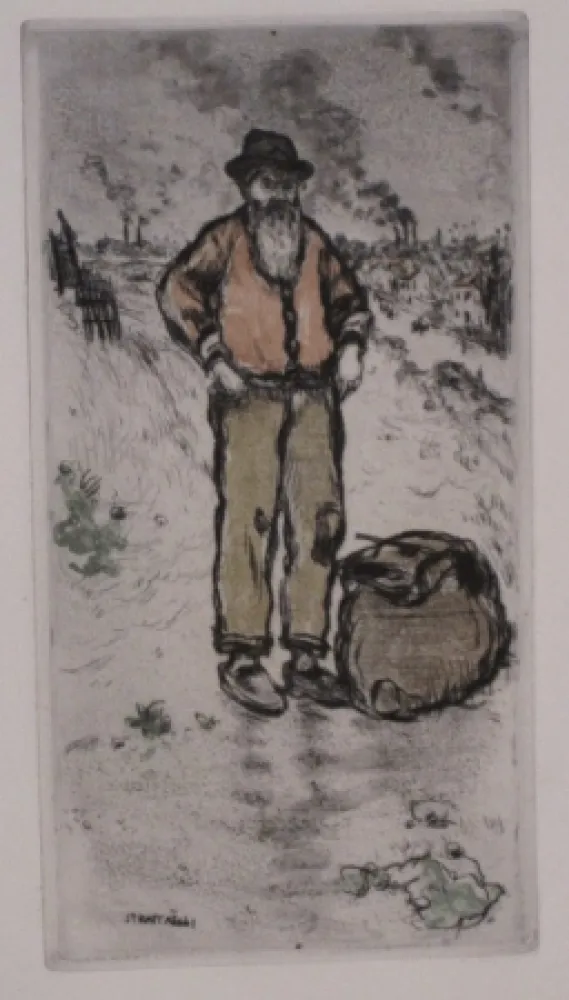 エッチングと　アクチアント Raffaelli - Le chiffonnier / The Ragman