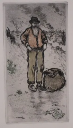 エッチングと　アクチアント Raffaelli - Le chiffonnier / The Ragman