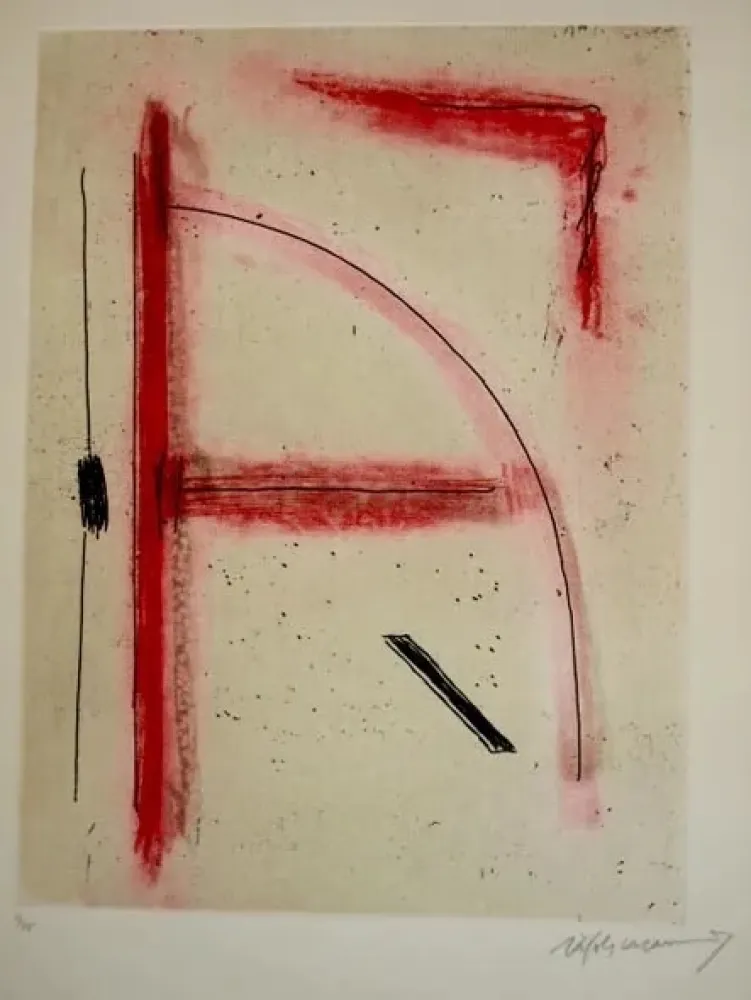 エッチング Ràfols Casamada - Abstract