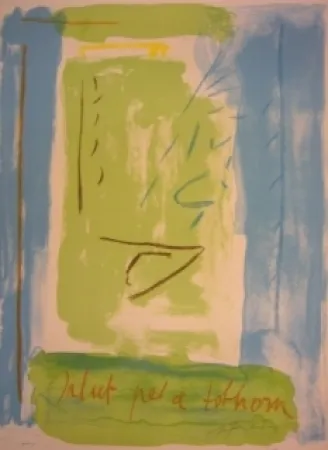 リトグラフ Ràfols Casamada -  Salut pel a tolhom 