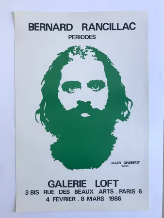 掲示 Rancillac - Allen Ginsberg / Galerie Loft
