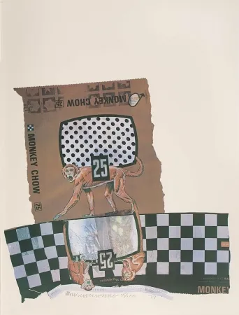 シルクスクリーン Rauschenberg - Monkey Chow, from Chow Bags