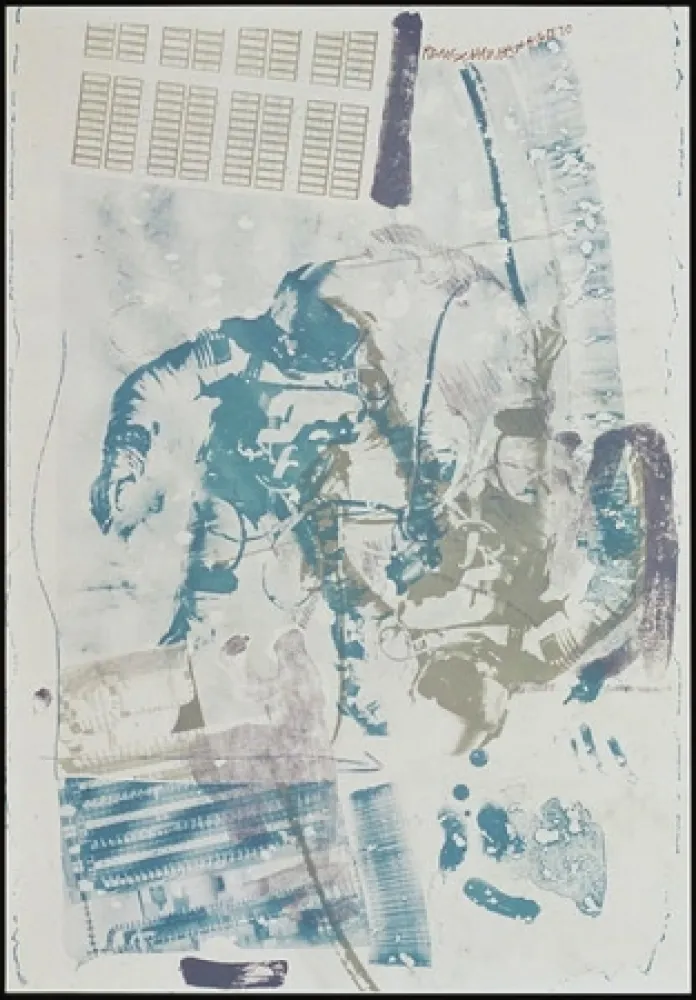 リトグラフ Rauschenberg - White Walk, from Stoned Moon series