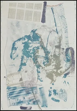 リトグラフ Rauschenberg - White Walk, from Stoned Moon series