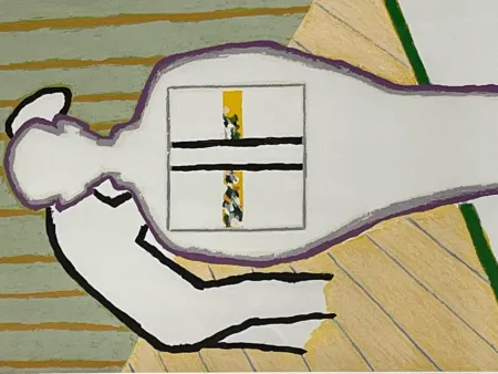 リトグラフ Raveel - Vader en zoon (ii)