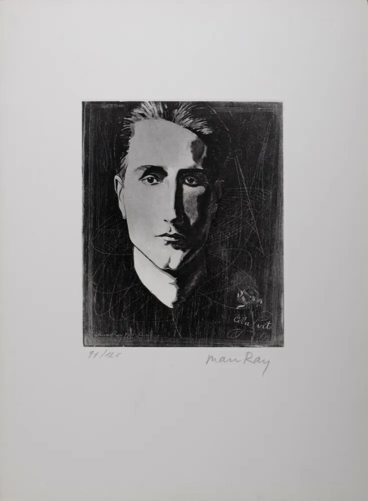 エッチングと　アクチアント Ray - Cela Vit (Portrait of Marcel Duchamp), 1971 - Hand-signed & numbered