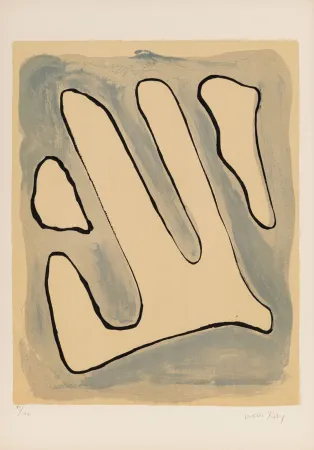 リトグラフ Ray - De l'origine des espèces par voie de sélection irrationnelle (#D), 1971 - Hand-signed!