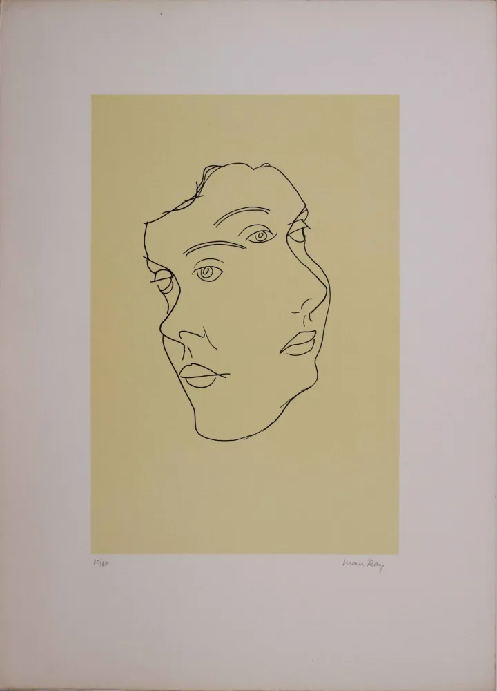 リトグラフ Ray - Les six masques voyants