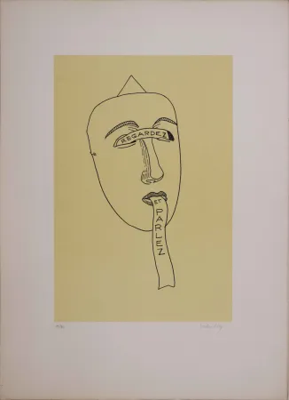 リトグラフ Ray - Les six masques voyants