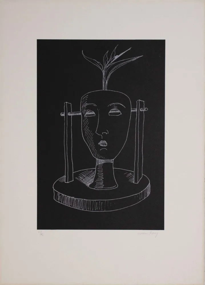 リトグラフ Ray - Les six masques voyants