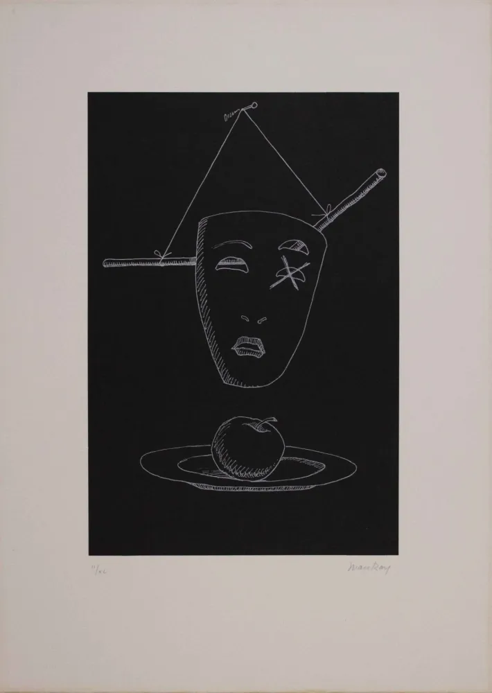 リトグラフ Ray - Les six masques voyants