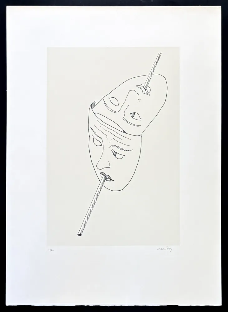 リトグラフ Ray - Man Ray (1890–1976) - Maschere - Lithograph on paper
