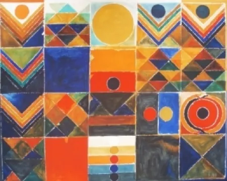 リトグラフ Raza - Composition