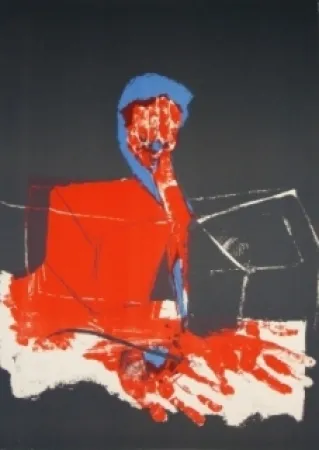 リトグラフ Rebeyrolle - Le pianiste