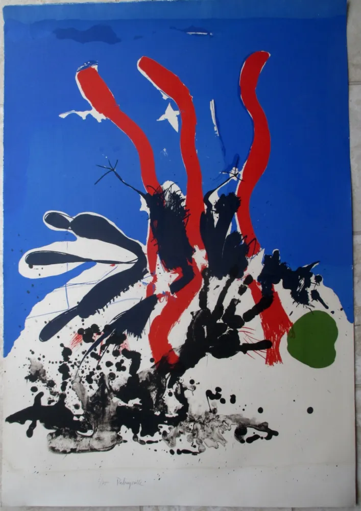 リトグラフ Rebeyrolle - Mort d'un adversaire