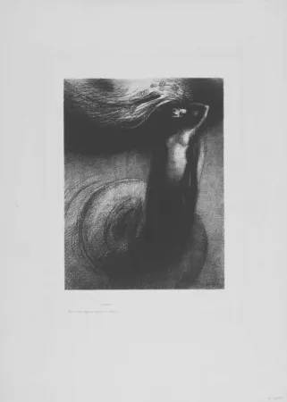 リトグラフ Redon - A Gustave Flaubert