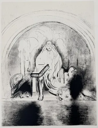 リトグラフ Redon - Puis je vis...