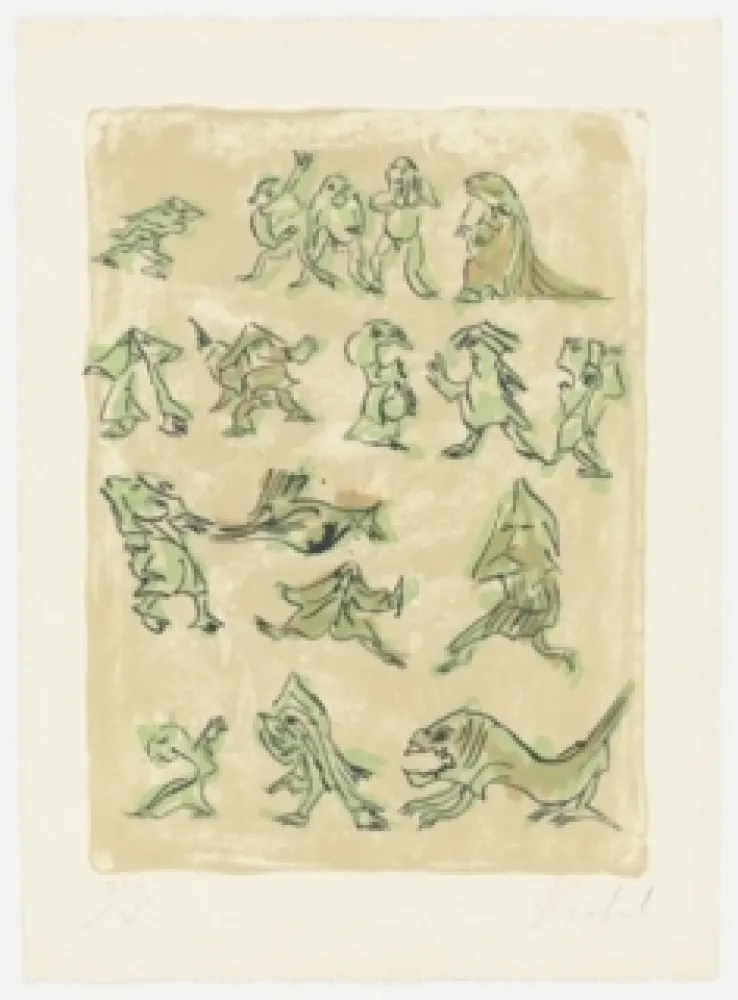 リトグラフ Reinhoud - 17 contre