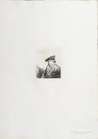 輪転グラビア印刷 Rembrandt - Jeune Homme assis réfléchissant