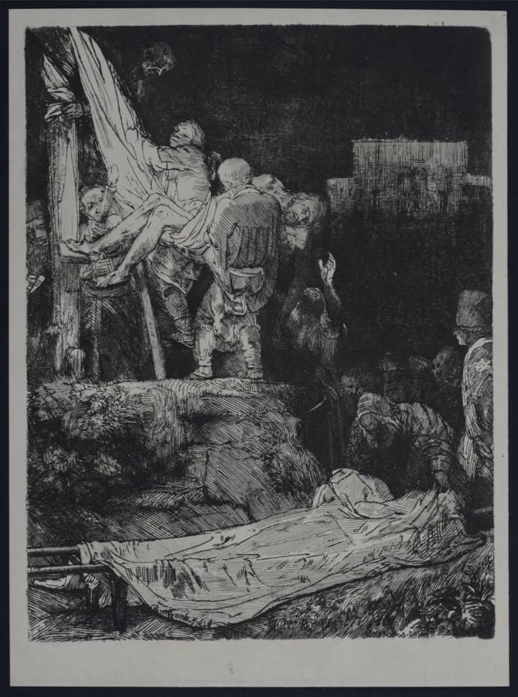 輪転グラビア印刷 Rembrandt - La descente de croix aux flambeaux