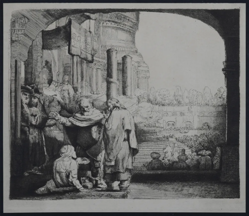 輪転グラビア印刷 Rembrandt - Saint Pierre guérissant le paralytique