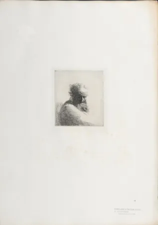 輪転グラビア印刷 Rembrandt - Veillard à grande barbe et front ridé