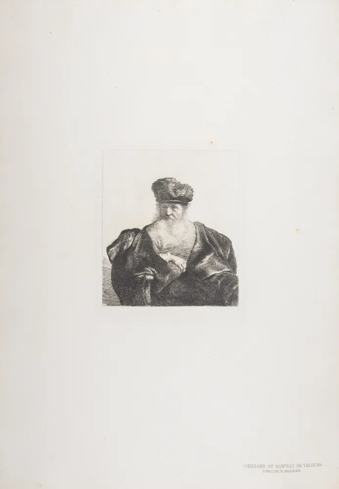 輪転グラビア印刷 Rembrandt - Vieillard au manteau de velours