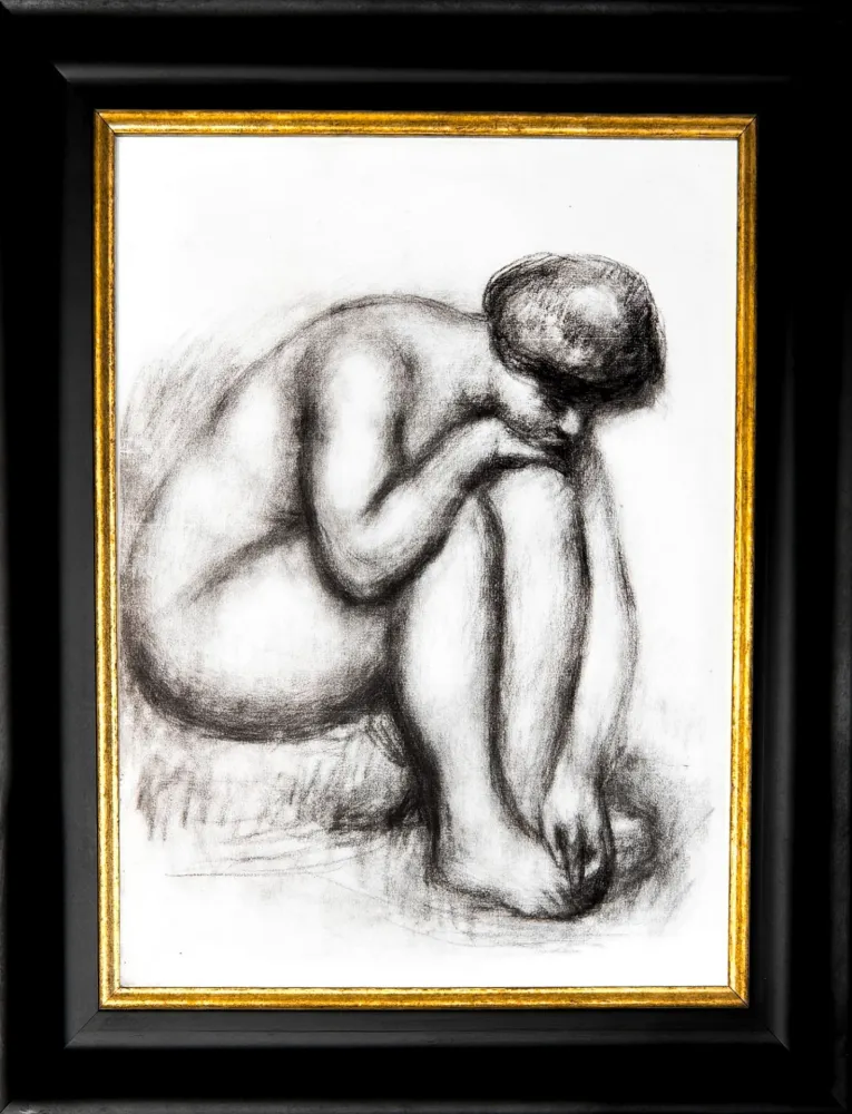 リトグラフ Renoir - Baigneuse se séchant