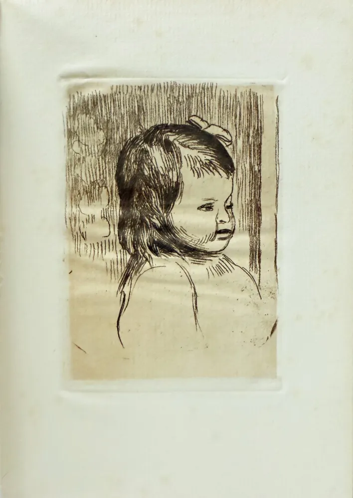 リトグラフ Renoir - Buste d'enfant, tourné à droite (Claude Renoir)