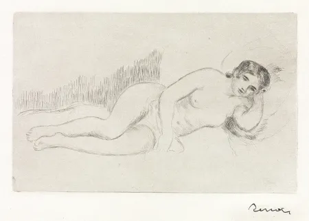 彫版 Renoir - Femme nue couche (tournée a droite) 1ere planche 