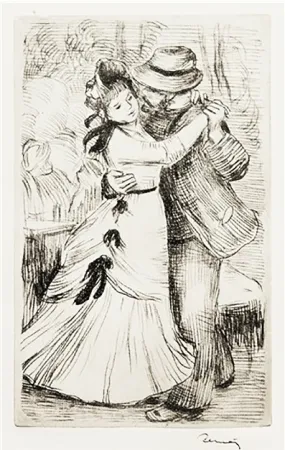 彫版 Renoir - LA DANSE À LA CAMPAGNE (1890)