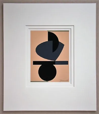 シルクスクリーン Rets - Composition Abstait 